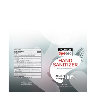 63ml  Label Front And Back (As Hs Alcohol 80)